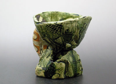 鈴木五郎 鳴海織部珈琲碗 | ギャラリー桃青